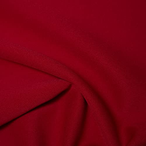 CRS Fur Fabrics 5056653803821 Scuba Jersey-Strick-Stretch-Spandex-Stoff – Weinrot, 1 m, 100 cm x 150 cm, Polyester, wein, 1Mtr 100cm x 150cm von CRS Fur Fabrics