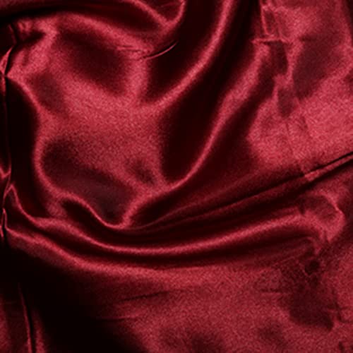 CRS Fur Fabrics 5056653803944 Seidiger Braut-Satin-Stoff, Burgunderrot, 1 m, 100 cm x 150 cm, Polyester, burgunderfarben, 1Mtr 100cm x 150cm von CRS Fur Fabrics