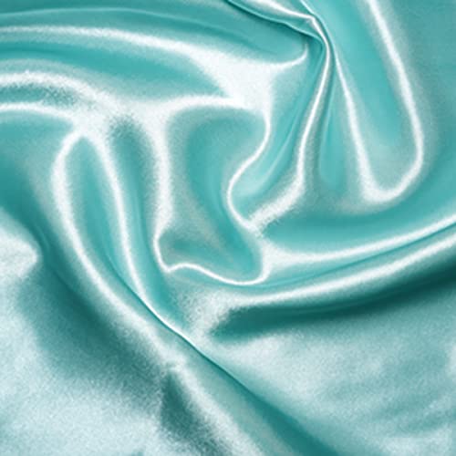 CRS Fur Fabrics 5056653804033 Seidiger Braut-Satin-Stoff – Minze, 1 m, 100 cm x 150 cm, Polyester, mint, 1Mtr 100cm x 150cm von CRS Fur Fabrics