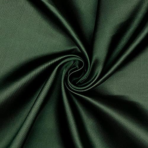 CRS Fur Fabrics 5056653817941 Polyester-Satin-Stoff, flüssig, dunkelgrün, 1 m – 145 cm x 100 cm, 1Mtr-145cm x 100cm von CRS Fur Fabrics