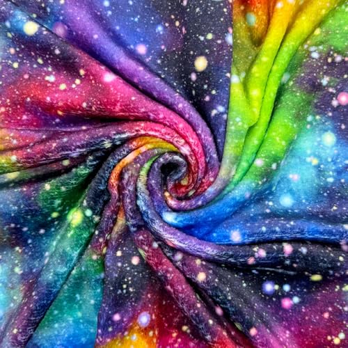 CRS Fur Fabrics CFP008-1MTR Superweicher Fleece-Stoff, Galaxie, 1 m, Polyester, multi, 1Mtr 150cm x 100cm von CRS Fur Fabrics
