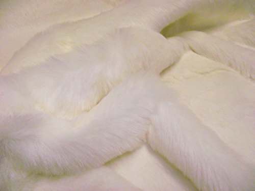Luxuriöses Kunstfell Stoff Schneewittchen - Weiß, 1Mtr - 150cmx100cm von CRS Fur Fabrics