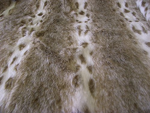 Luxus Tier Kunstfell Stoff Braun Lynx - Braun Lynx, 1Mtr - 150cm x 100cm von CRS Fur Fabrics