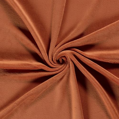 CRS Fur Fabrics N5358-056-1MTR Doppelseitiger Fleece-Stoff, Korallenrot, 1 m, Polyester, Orange, 1Mtr 150cm x 100cm von CRS Fur Fabrics