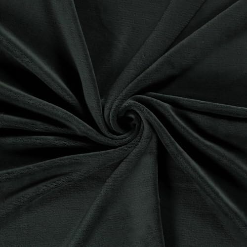 CRS Fur Fabrics N5358-128-1MTR Doppelseitiger Fleece-Stoff, Korallenmuster, Dunkelgrün, 1 m, Polyester, grün, 1Mtr 150cm x 100cm von CRS Fur Fabrics