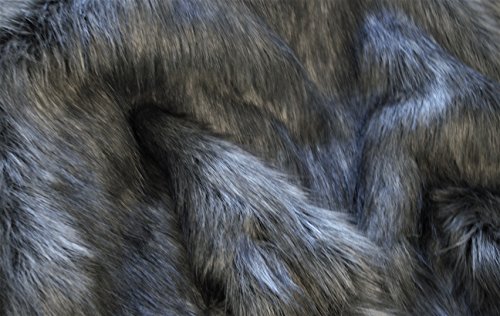 Super Luxus Kunstfell Stoff Stoff - Himalaya Stein Braun - Braun, 1Mtr 150cm x 100cm von CRS Fur Fabrics