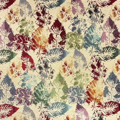 CRS Fur Fabrics TAPESTRY-AUTUMN-1MTR Gewebter Baumwollstoff, Tapisseriestoff, Polsterstoff, Herbst, 1 m, Polybaumwolle, multi, 1MTR 138cm x 100cm von CRS Fur Fabrics