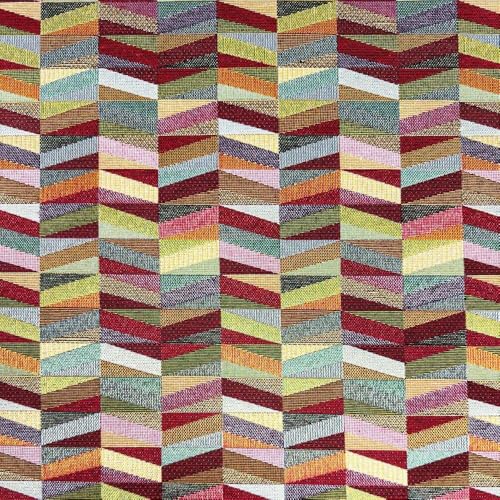 CRS Fur Fabrics TAPESTRY-TAVIRA-1MTR Tapisserie-Polsterstoff aus Baumwolle, gewebt, Tavira, 1 m, Polybaumwolle, mehrfarbig, 1MTR 138cm x 100cm von CRS Fur Fabrics