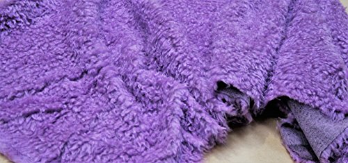 CRS Fur Fabrics 8800220887977 Kunstfell-Stoff, gelockt, 1 m, 150 x 100 cm, Lila, Acryl, Flieder, 1Mtr - 150cm x 100cm von CRS Fur Fabrics