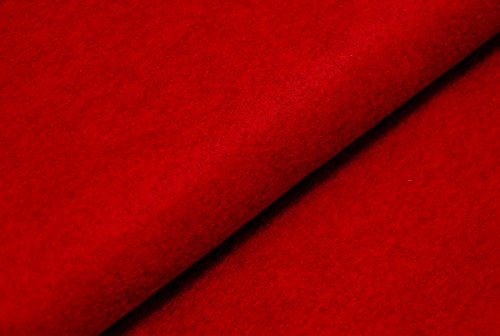 Handwerk Wolle/Viskose Filz Stoff - Marl Rot V21 - Marl Rot V21, 1Mtr - 100cm x 90cm von CRS Fur Fabrics