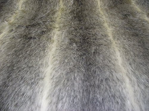 Luxus Tier Kunstfell Stoff Material Grau Ombre - Grau Ombre, 1Mtr - 150cm x 100cm von CRS Fur Fabrics