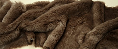 CRS Fur Fabrics Super Luxus Kunstfell Stoff Material Superweich Mutter Braun - Braun, 1Mtr - 150cm x 100cm von CRS Fur Fabrics