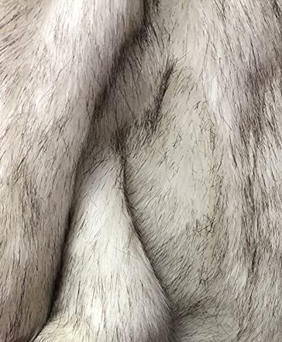 Superluxuriöser Kunstfell-Stoff – Winterwolf, 1/8 m – 50 cm x 37 cm von CRS Fur Fabrics
