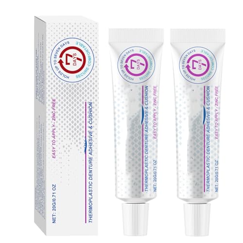 Adheza Dental Adhesive, Adheza Thermoplastic Adhesive, AdhezaDenture Fixative, Thermoplastic DentureAdhesive, DentureAdhesive - Strong Hold Denture AdhesiveCream (2PCS) von CRTZHA