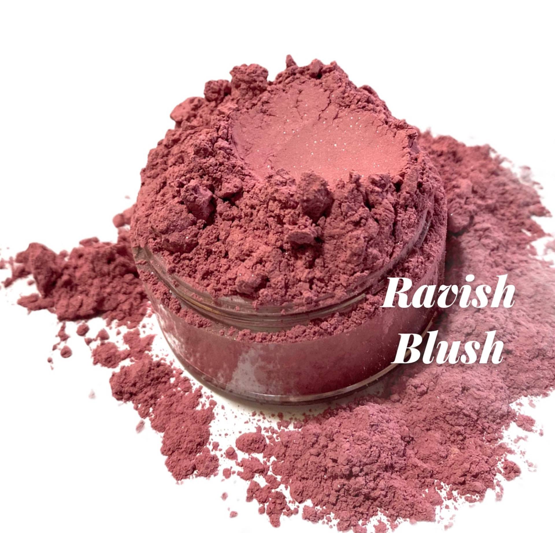Ravish - Mattes Blush Rosy Pink Seidiges Mineral Makeup Großes 30G Sifterglas Vegan Natural Leicht von CRUSHCOSMETICS