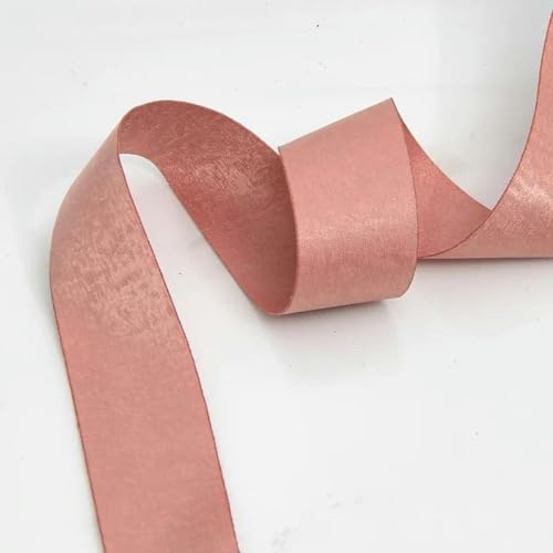 Dickes Satinband, Doppelseitiges Samtband, handgefertigt, for Hochzeitsdekoration, DIY-Blumenstrauß, Haarschmuck, Geschenkband, 4 cm, 9,1 m(Pink) von CRYSEU