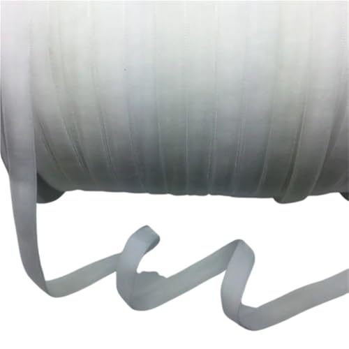 Dickes Satinband, Samtband for Heimdekoration, 4,5 m, luxuriöses Vintage-Samtband, 10 mm, blau-grün-braunes Geschenkband mit Schleife, 1 Rolle(White) von CRYSEU