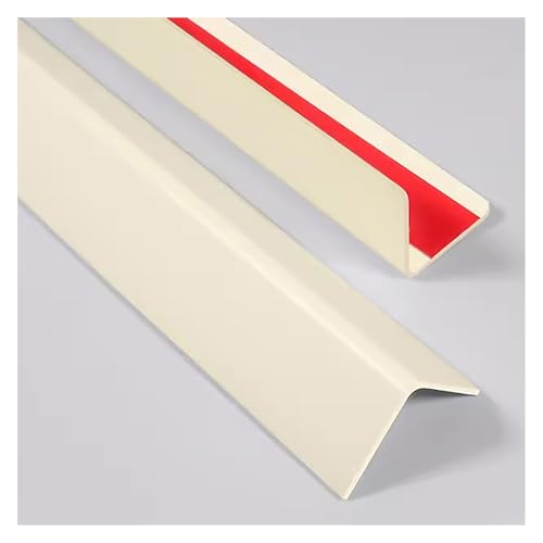 Protezione angolare per pareti, PVC Wall Edge Protection Strip, 1.8 Zoll Wide Corner Edge Trim Strip mit Selbstklebender Träger(2.5x120cm/1x47.2in) von CRYSEU
