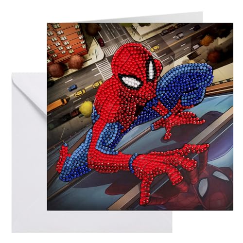 CCK-MCU905 Spiderman Kunstkarte, 18 x 18 cm von CRYSTAL ART