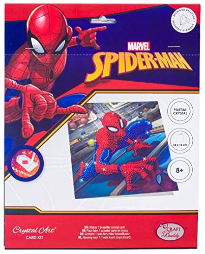 CCK-MCU905 Spiderman Kunstkarte, 18 x 18 cm von CRYSTAL ART
