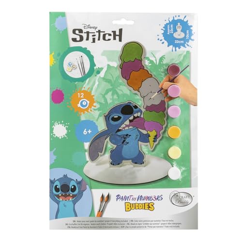CRYSTAL ART - 2D-Figur zum Bemalen – Manuelle Aktivität – Kreatives Hobby – Geschenk für Kinder, Jungen und Mädchen – Stitch – Set bestehend aus: Bild, Farben und Pinsel – 23 cm hoch CRYSTAL ART - 2D-Figur zum Bemalen – Manuelle Aktivität – Kreatives Hobby – Geschenk für Kinder, Jungen und Mädchen – Stitch – Set bestehend aus: Bild, Farben und Pinsel – 23 cm hoch von CRYSTAL ART
