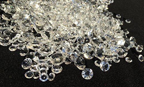 600 Stück Mischung glitzernde Deko Diamanten Brillianten Strasssteine Acrylsteine verschiedene Größen 11mm + 7mm + 5mm transparent klar kristall basteln Gltzersteine Schmucksteine Strass Steine zum Verzieren Dekorieren von CRYSTAL KING von CRYSTAL KING
