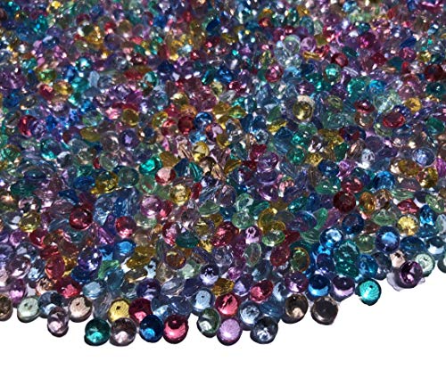 1500 Stück 5mm glitzernde bunte Deko Diamanten Brillianten Strasssteine Acrylsteine transparent klar kristall basteln Gltzersteine Schmucksteine Strass Steine zum Verzieren Dekorieren von CRYSTAL KING von CRYSTAL KING