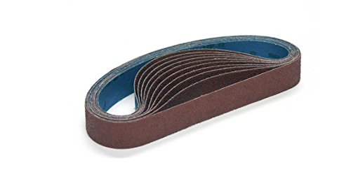 EISENBLÄTTER POLY-PTX Schleifband Edelkorund, 30 x 600 mm, Korn 240, 10er Pack – 49240 elastisch geflext zum Grobschleifen, Vorschleifen, Entzundern, Entrosten, Glätten etc. auf allen Metallen von CS Unitec