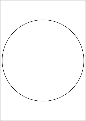 10 Etiketten aus Polyester selbstklebend rund 200 mm permanent haftend auf Bogen A4 (10 Bögen x 1 Etik.) von CS Webkontor