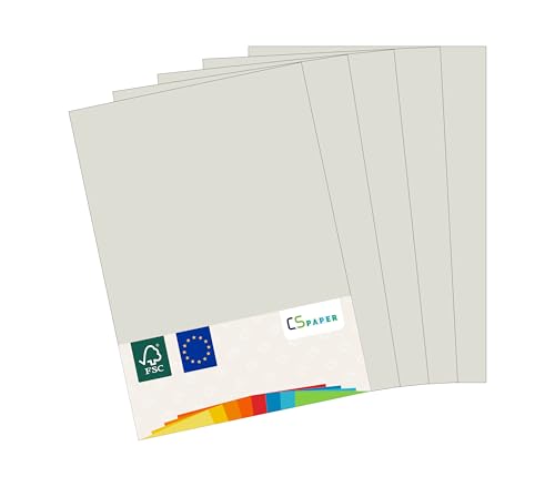 MADE IN EU 20 Blatt farbiges Papier GRAU A4 80 g/m² CS Paper - Druckerpapier, Kopierpapier, Universalpapier zum Drucken, Basteln & Falten im Format DIN A4. Papier für den Heim- & Bürobedarf von CS Webkontor