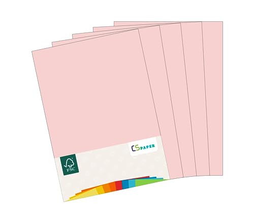MADE IN EU 20 Blatt farbiges Papier ROSA A4 80 g/m² CS Paper - Druckerpapier, Kopierpapier, Universalpapier zum Drucken, Basteln & Falten im Format DIN A4. Papier für den Heim- & Bürobedarf von CS Webkontor