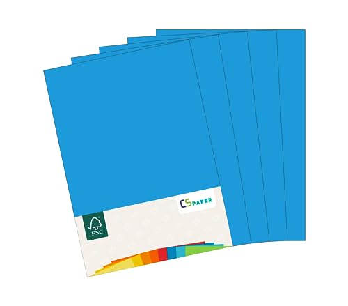 MADE IN EU 20 Blatt farbiges Papier OZEANBLAU A4 80 g/m² CS Paper - Druckerpapier, Kopierpapier, Universalpapier zum Drucken, Basteln & Falten im Format DIN A4. Papier für den Heim- & Bürobedarf von CS Webkontor