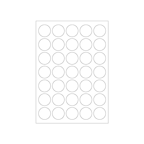 MADE IN GERMANY 3.500 Etiketten selbstklebend 35 mm rund weiß permanent klebend auf Bogen A4 (100 Bögen x 35 Etik.) CS Label – Universaletiketten zum Beschriften und Bedrucken. von CS Webkontor