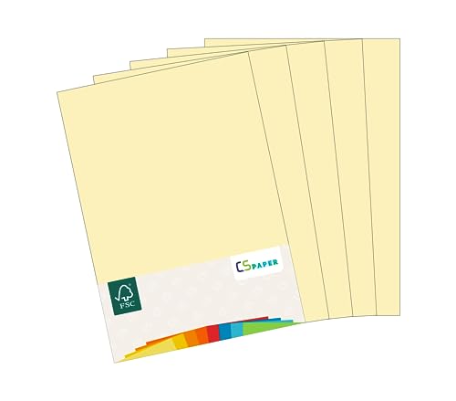 MADE IN EU 180 Blatt farbiges Papier CHAMPAGNER A4 80 g/m² CS Paper - Druckerpapier, Kopierpapier, Universalpapier zum Drucken, Basteln & Falten im Format DIN A4. Papier für den Heim- & Bürobedarf von CS Webkontor