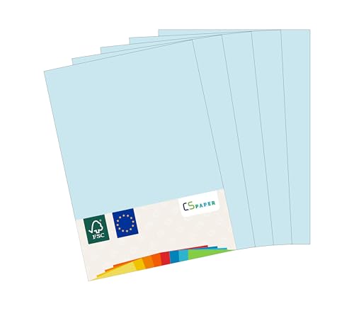 MADE IN EU 180 Blatt farbiges Papier EISBLAU A4 80 g/m² CS Paper - Druckerpapier, Kopierpapier, Universalpapier zum Drucken, Basteln & Falten im Format DIN A4. Papier für den Heim- & Bürobedarf von CS Webkontor