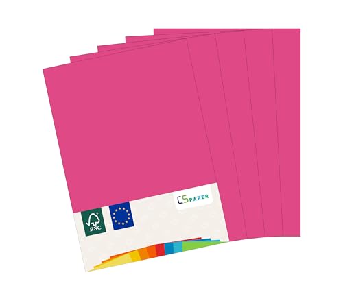 MADE IN EU 180 Blatt farbiges Papier FLAMINGO (Pink) A4 80g/m² CS Paper - Druckerpapier, Kopierpapier, Universalpapier zum Drucken, Basteln & Falten im Format DIN A4. Papier für den Heim- & Bürobedarf von CS Webkontor