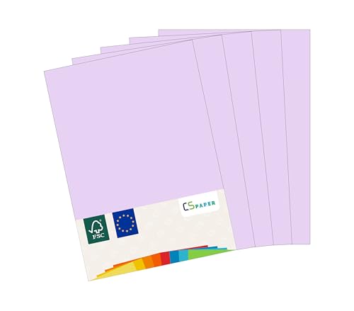 MADE IN EU 180 Blatt farbiges Papier FLIEDER A4 80 g/m² CS Paper - Druckerpapier, Kopierpapier, Universalpapier zum Drucken, Basteln & Falten im Format DIN A4. Papier für den Heim- & Bürobedarf von CS Webkontor