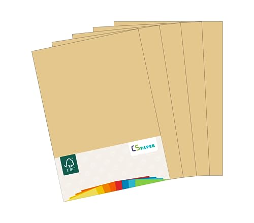 MADE IN EU 180 Blatt farbiges Papier KARAMELL A4 80 g/m² CS Paper - Druckerpapier, Kopierpapier, Universalpapier zum Drucken, Basteln & Falten im Format DIN A4. Papier für den Heim- & Bürobedarf von CS Webkontor