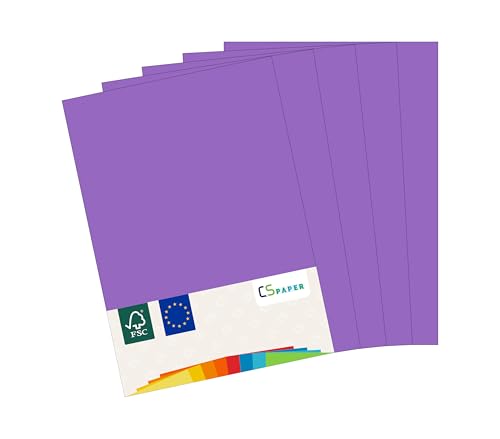 MADE IN EU 180 Blatt farbiges Papier VIOLETT A4 80 g/m² CS Paper - Druckerpapier, Kopierpapier, Universalpapier zum Drucken, Basteln & Falten im Format DIN A4. Papier für den Heim- & Bürobedarf von CS Webkontor