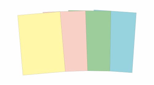 MADE IN EU 20 Blatt farbiger Papiermix PASTELL A3 160 g/m² (4 Farben x 5 Blatt) Bastelkarton/Fotokarton CS Paper – Papier zum Basteln, Zeichnen und Gestalten. Papier für den Heim- & Bürobedarf von CS Webkontor