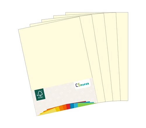 MADE IN EU 20 Blatt farbiges Papier BEIGE (Sand) A4 80 g/m² CS Paper - Druckerpapier, Kopierpapier, Universalpapier zum Drucken, Basteln & Falten im Format DIN A4. Papier für den Heim- & Bürobedarf von CS Webkontor