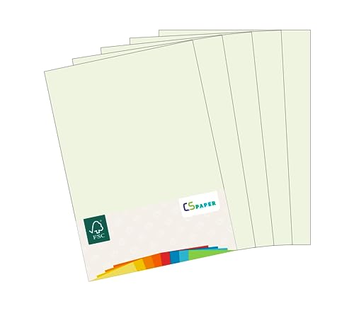 MADE IN EU 20 Blatt farbiges Papier LICHTGRÜN A4 80 g/m² CS Paper - Druckerpapier, Kopierpapier, Universalpapier zum Drucken, Basteln & Falten im Format DIN A4. Papier für den Heim- & Bürobedarf von CS Webkontor