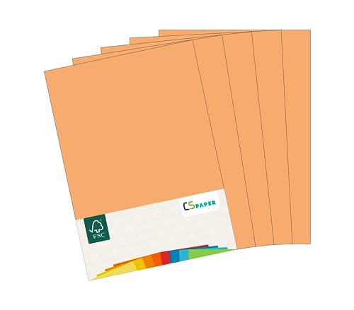 MADE IN EU 20 Blatt farbiges Papier MANDARIN A4 80 g/m² CS Paper - Druckerpapier, Kopierpapier, Universalpapier zum Drucken, Basteln & Falten im Format DIN A4. Papier für den Heim- & Bürobedarf von CS Webkontor