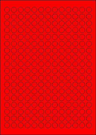 MADE IN GERMANY 1.170 Etiketten Farbetiketten selbstklebend rund 12 mm ROT permanent klebend auf Bogen A4 (5 Bögen x 234 Etik.) CS Label – Universaletiketten zum Beschriften und Bedrucken von CS Webkontor