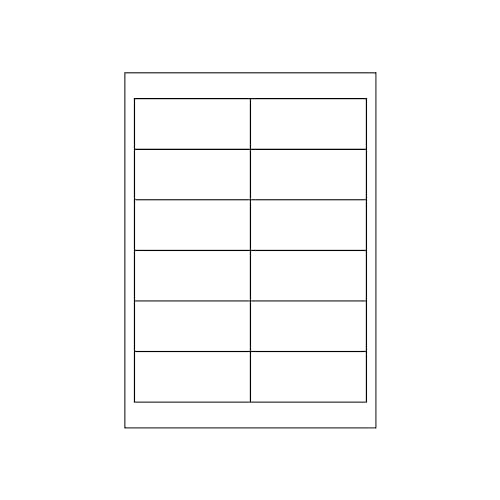 MADE IN GERMANY 120 Etiketten selbstklebend 97 x 42,3 mm weiß permanent klebend auf Bogen A4 (10 Bögen x 12 Etik.) CS Label – Universaletiketten zum Beschriften und Bedrucken. von CS Webkontor