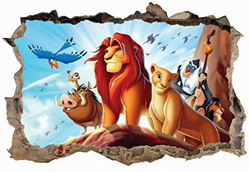 CSCH Wandtattoo"König der Löwen, Aufkleber, Aufkleber, Kinder, Schlafzimmer, Kinder, 3d, Wandkunst, Wandbild" von CSCH