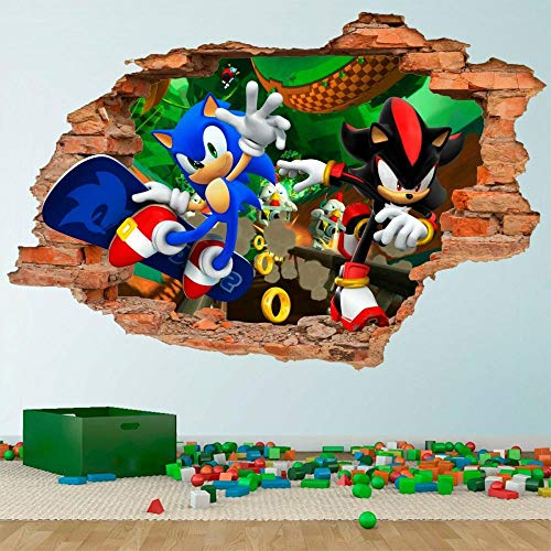 CSCH Wandtattoo"Sonic und Shadow Hedgehog 3D Wandtattoo Wandaufkleber, abnehmbar" von CSCH