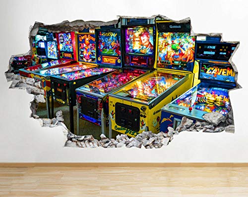 Wandtattoo Gaming Arcade Retro Arcade zerschlagene Wandtattoo 3D Art Aufkleber Vinyl Zimmer Dekoartikel von CSCH