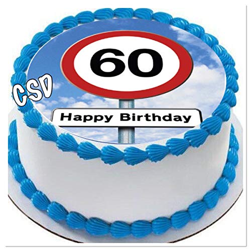 CSD Tortenaufleger 60.Geburtstag, Zuckerpapier Tortenbild, Geburtstag,Fototorte von CSD