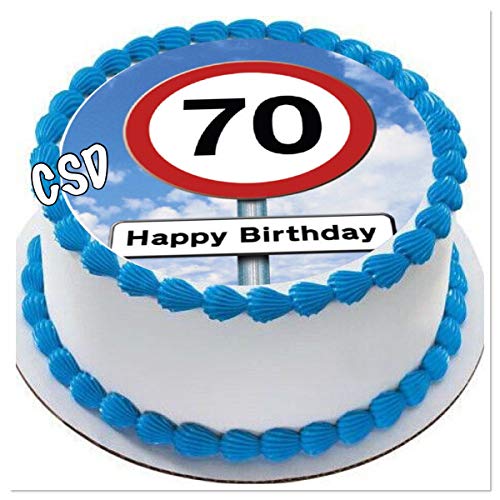 CSD Tortenaufleger 70. Geburtstag, Zuckerpapier Tortenbild, Geburtstag,Fototorte von CSD